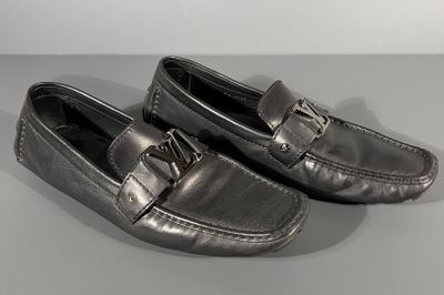 LOUIS VUITTON Mocassin MonteCarlo en cuir noir Taille: 9