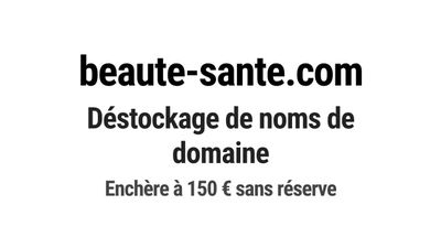 Nom de domaine beaute-sante.com.