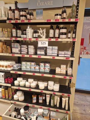 many different types of skin care products on the shelves