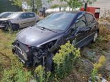 une voiture garée dans l'herbe à côté d'autres voitures
