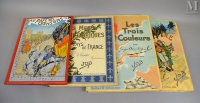 three children ' s books are lined up on a table