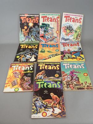 a bunch of comics sitting on top of a table next to each other