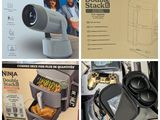 plusieurs photos d'un ensemble d'objets qui se trouvent dans une boîte