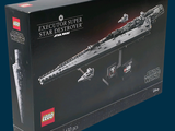 a box with a model of a star destroyer in it