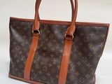 sac fourre-tout en toile et cuir monogramme louis vuitton