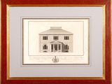 an image of a drawing of a house in a frame