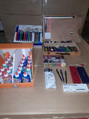 a box with a lot of supplies on it on a table
