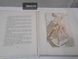 a picture of an open book with a picture of a woman on it