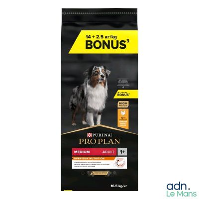 Alimentation Pro Plan pour chiens adultes de taille moyenne et de race moyenne