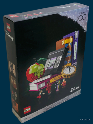 a box of legos with a picture of an apple on top of it