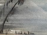 a picture of a watercolor painting of a tree in the snow