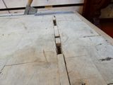 a large piece of wood that has been cut in half