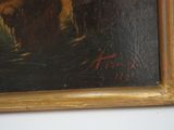 a picture of a painting of a man riding a horse