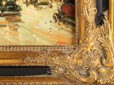 a picture of a painting of a city street