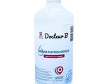 gros plan d'une bouteille de liquide sur fond blanc