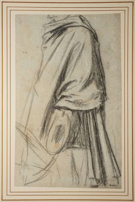 LEHMANN Henri, 1814-1882, Personnage à la cape, Feuille d'ét… - Photo 1