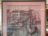 a picture of a painting on a table in a room