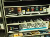 many different types of cigarettes on the shelves in the store