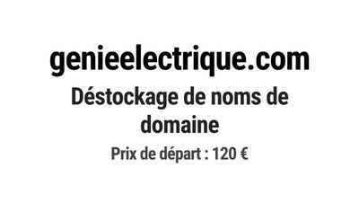 Nom de domaine genieelectrique.