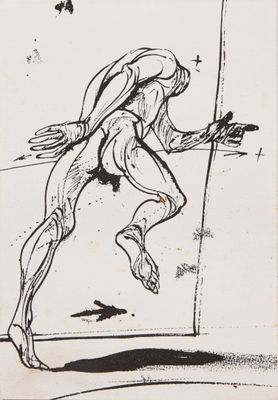 une image représentant le dessin d'un homme tenant un couteau à la main