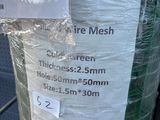 a roll of wire mesh wrapped in plastic on a pole