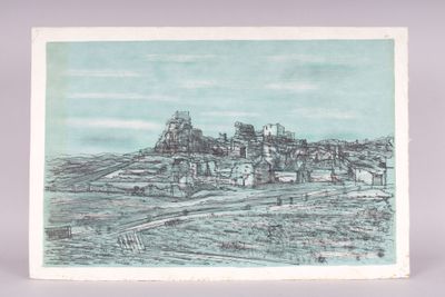 attribué à Jean CARZOU : paysage (les Baux de Provence).