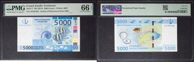 three different types of currency on display in a store
