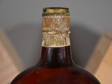 a bottle of liquor that is sitting on a table