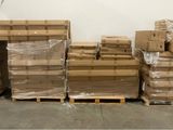 boxes and pallets are stacked on pallets in a warehouse