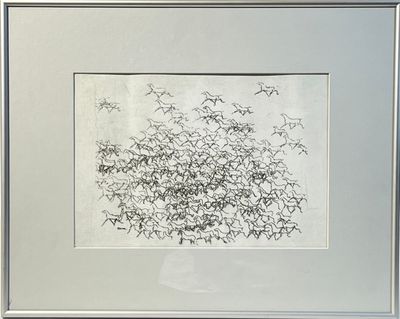 Emilio RISSONE (né en 1933). Composition au chevaux.