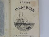 an old book with a picture of a ship on it