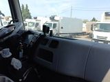 a view of a truck from inside of a vehicle