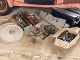 a lot of tools that are laying out on the ground
