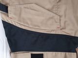 men ' s khaki cargo pants with black and tan accents