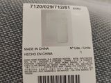 the back of a luggage bag with a label on it that says made in china