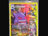 a close up of a pokemon card on a black background