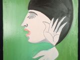 une image représentant un tableau où l'on voit une femme portant un chapeau noir