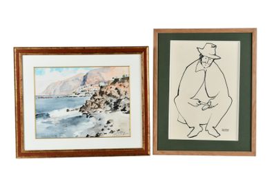 VASLIN, Georges (1921-2002). Ténérife. Porto de Santiago. Aq…