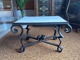 wrought iron coffee table with marble top for sale in los angeles, ca