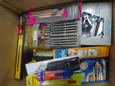 a box full of crafting supplies that are in the box
