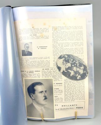 an open book with a picture of a man on it