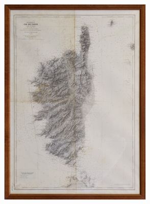an old map of the isle of skye with a wooden frame