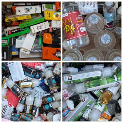 Ce collage présente de nombreux types de brosses à dents et de dentifrices différents