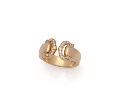 a gold ring with diamonds on it