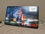 a picture of a man on a ladder on a television