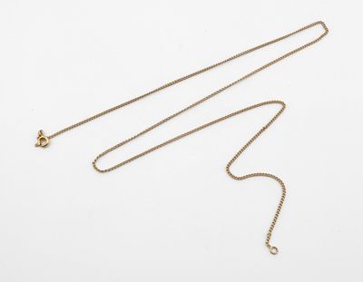 CHAINE en or jaune 750 mil. maille gourmette. Poids 3,5 g L. 52 cm - Photo 1