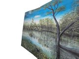 a picture of a painting on the wall of a park