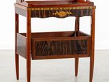 an image of a side table with a magazine rack on it