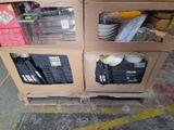 two boxes with different items in them sitting on the floor