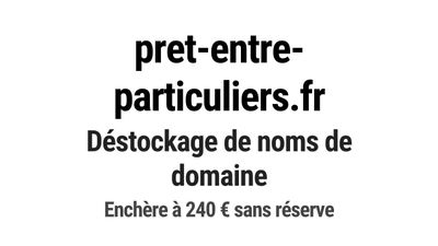 Nom de domaine pret-entre-particuliers.